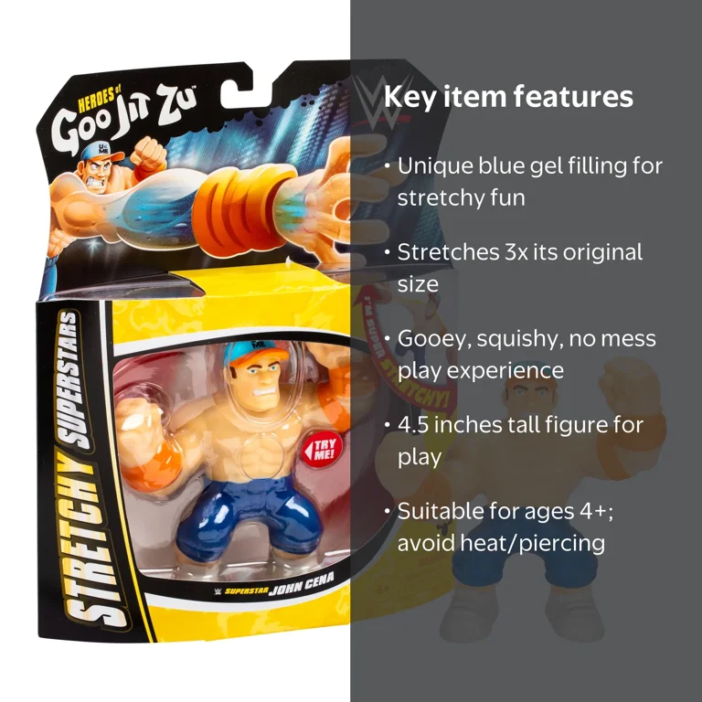 Goo Jit Zu WWE Stretchy Superstars John Cena, 4.5