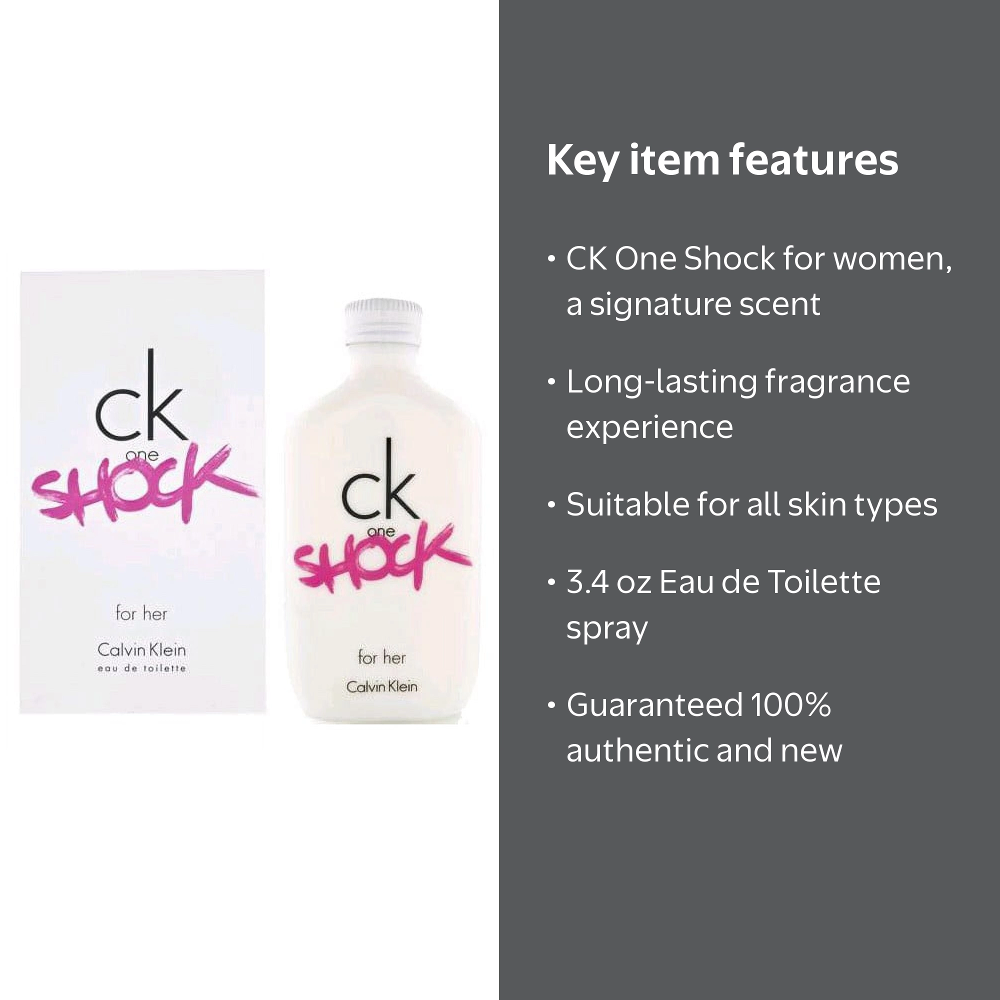 Calvin Klein CK One Shock Perfume for Women - 3.4 oz Eau De