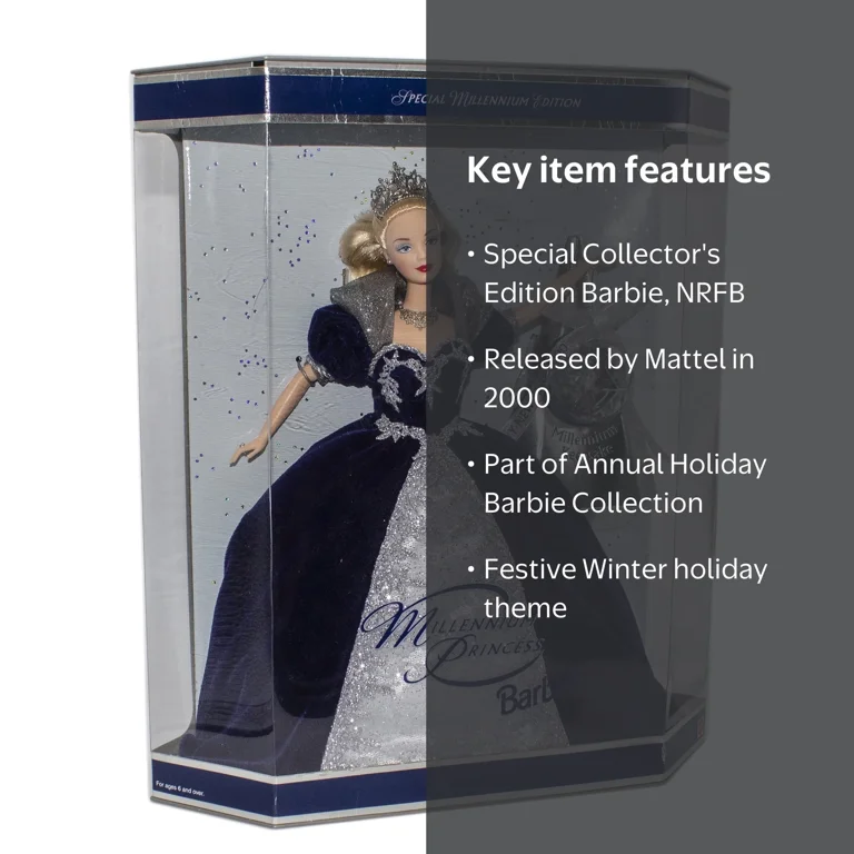 2000 Edition Holiday Millennium Princess Barbie, NRFB, (24154
