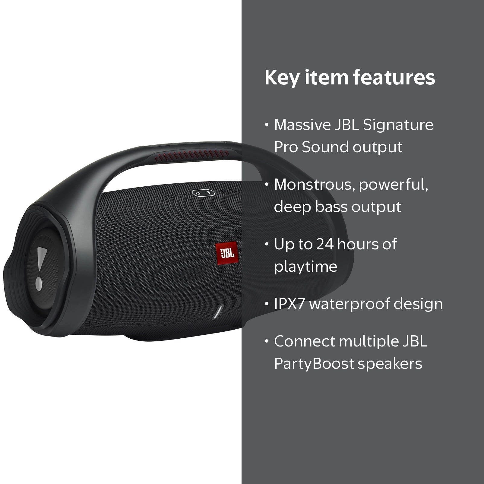 JBL Bluetooth Portable Boombox 2 - Black, Waterproof, Powerful