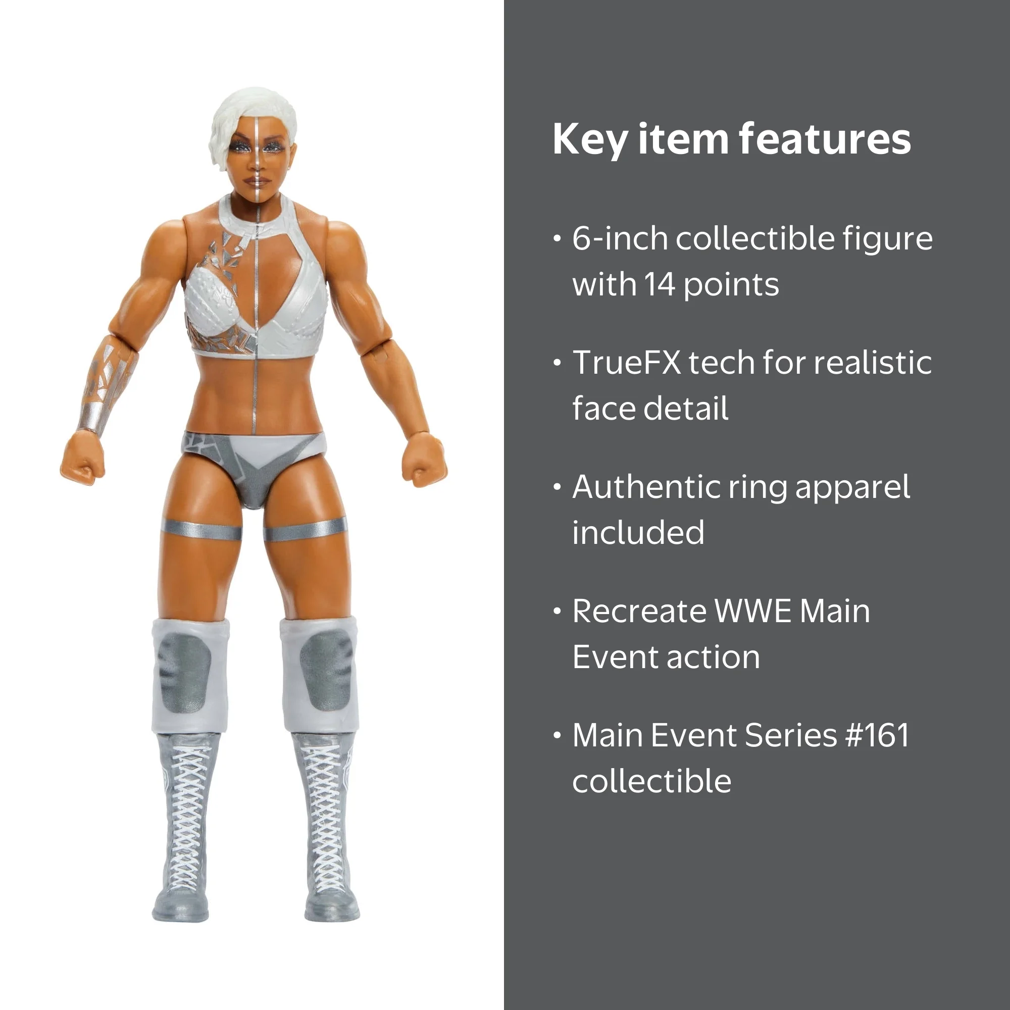 WWE Jade Cargill Action Figure, Main Event Series #161, 6-inch