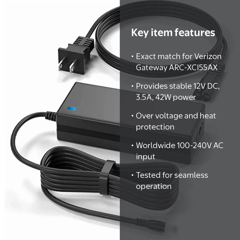 Onerbl 12V AC/DC Adapter Replacement for Verizon Internet Gateway