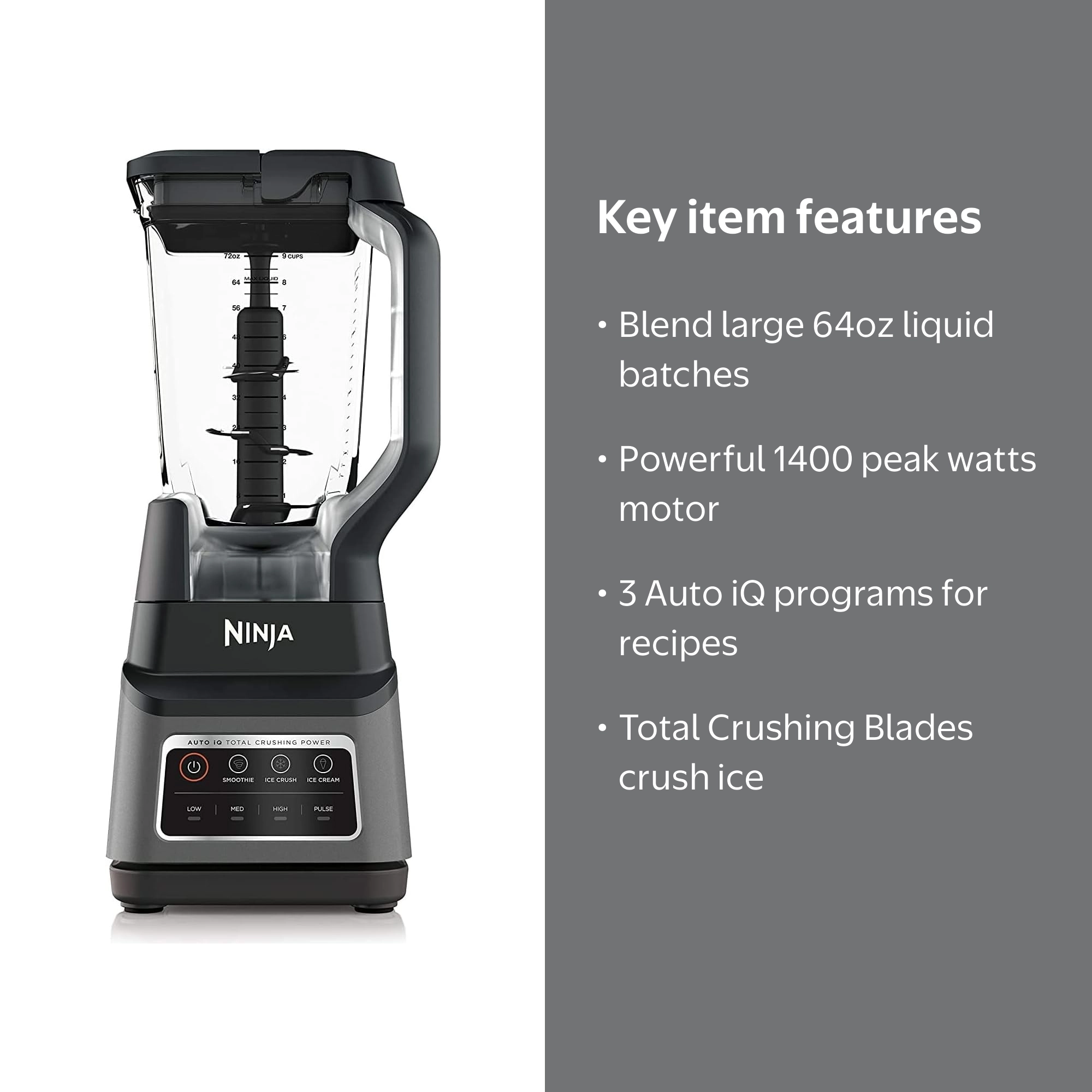 BN701 Professional Plus Blender, 1400 Peak Watts, 72-oz. Total