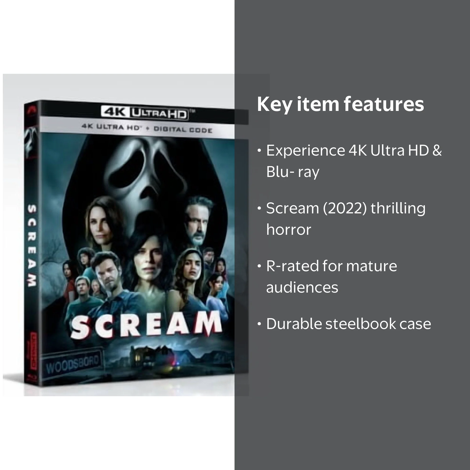 Scream (2022) (Steelbook) (4K Ultra HD + Blu-ray) - Walmart.com