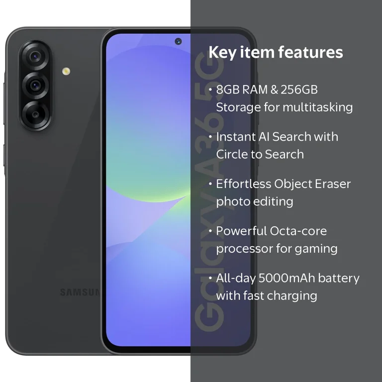 Samsung Galaxy A36 5G 2025, 8GB RAM 256GB Storage, AI Dual SIM