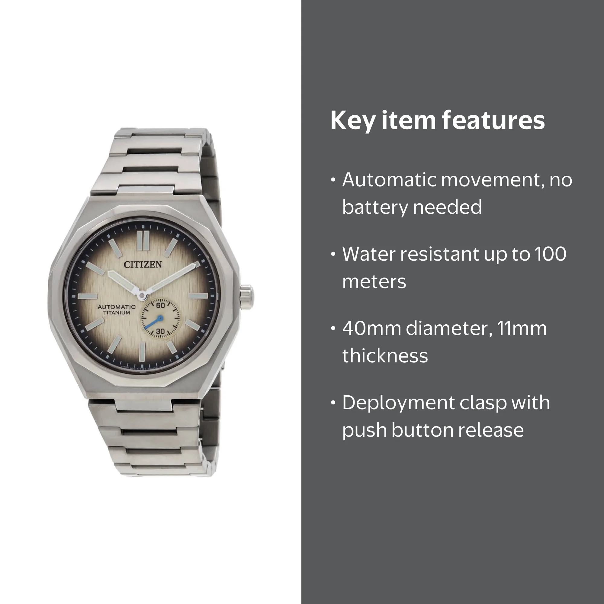 Citizen Zenshin 60 Automatic Copper Dial Men's Watch NK5020-58P