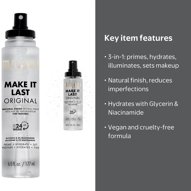 Milani Make It Last Setting Spray Duo 2.03 fl oz + 6 fl oz