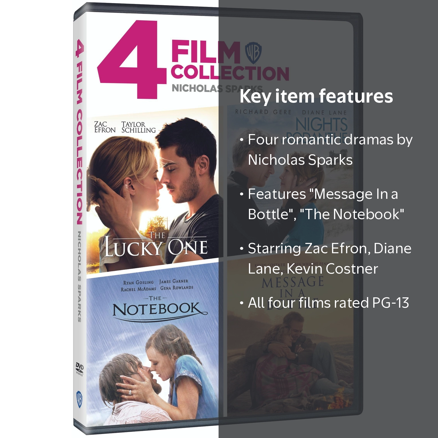 Nicholas Sparks 4-Film Collection (The Lucky One / Nights In