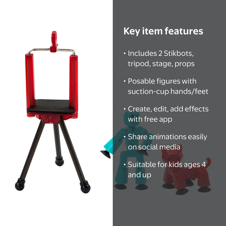 ZING, Stikbot Studio Animation Kit, Posable Figures Green Screen