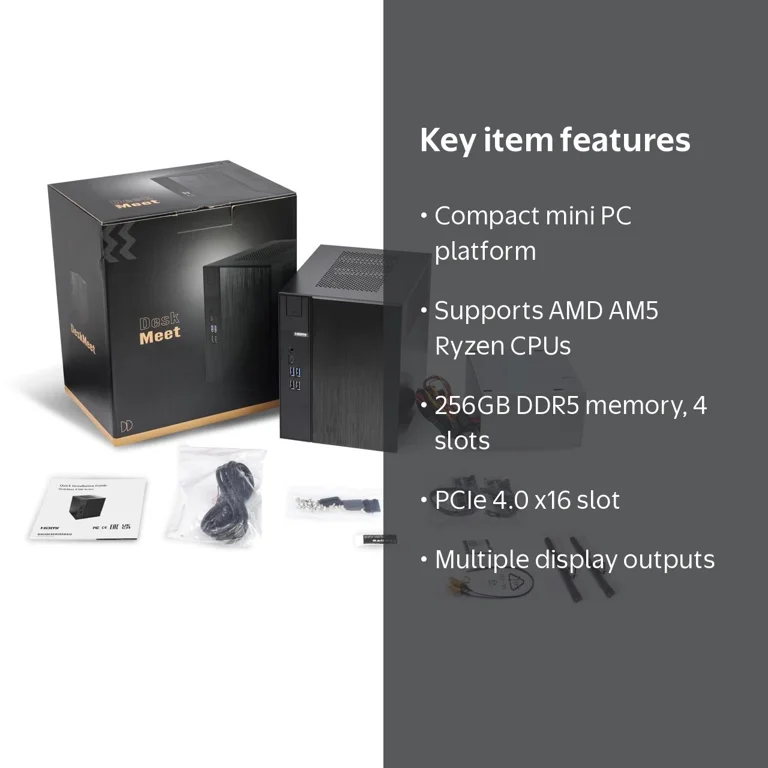 Asrock DeskMeet X600 Series Barebone AMD AM5 Socket, Mini-ITX