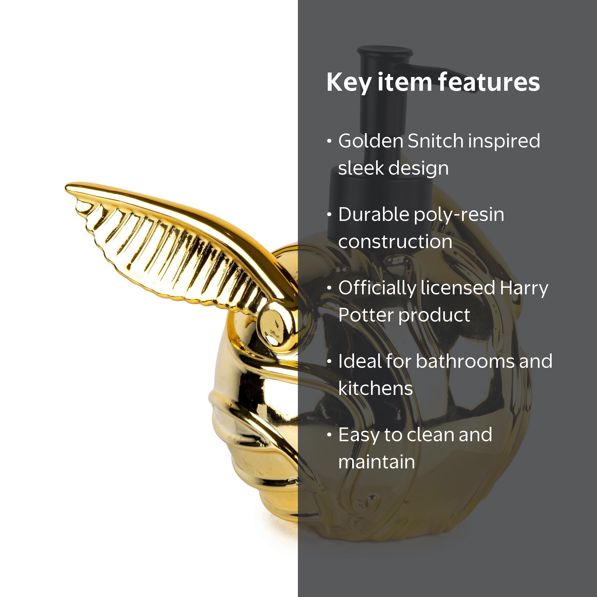 Warner Bros. Harry Potter Golden Snitch Lotion Pump, Poly-Resin