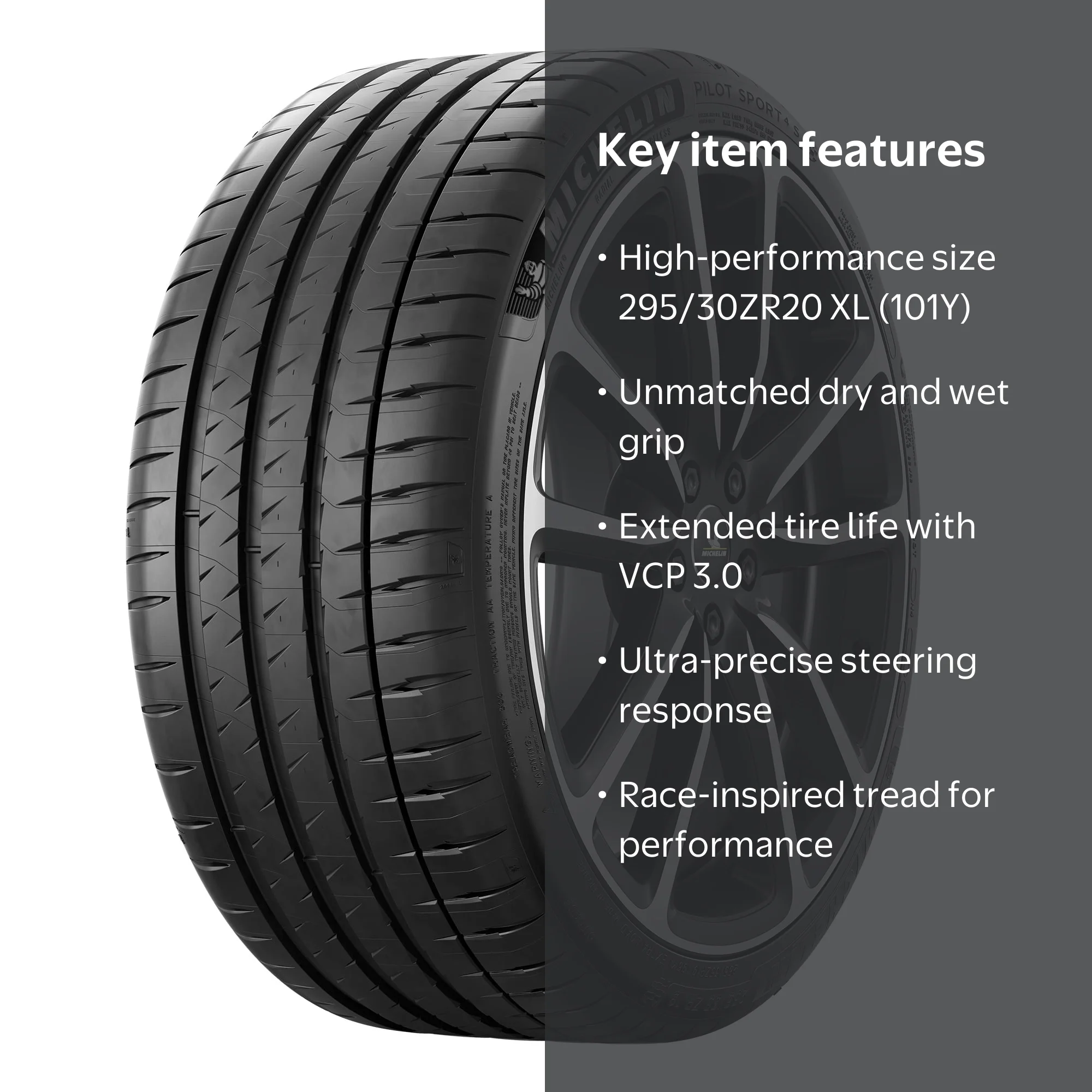 Free Shipping! Michelin Pilot Sport 4S Autocross 295/30ZR20 (101Y