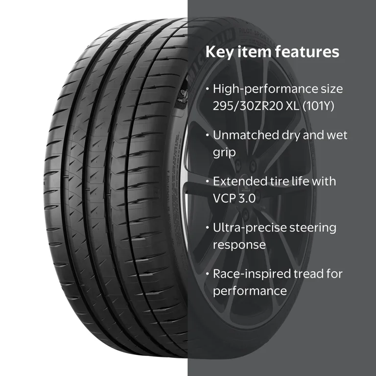 Free Shipping! Michelin Pilot Sport 4S Autocross 295/30ZR20 (101Y