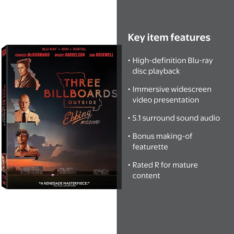 Three Billboards Outside Ebbing, Missouri (Blu-ray) - Walmart.com