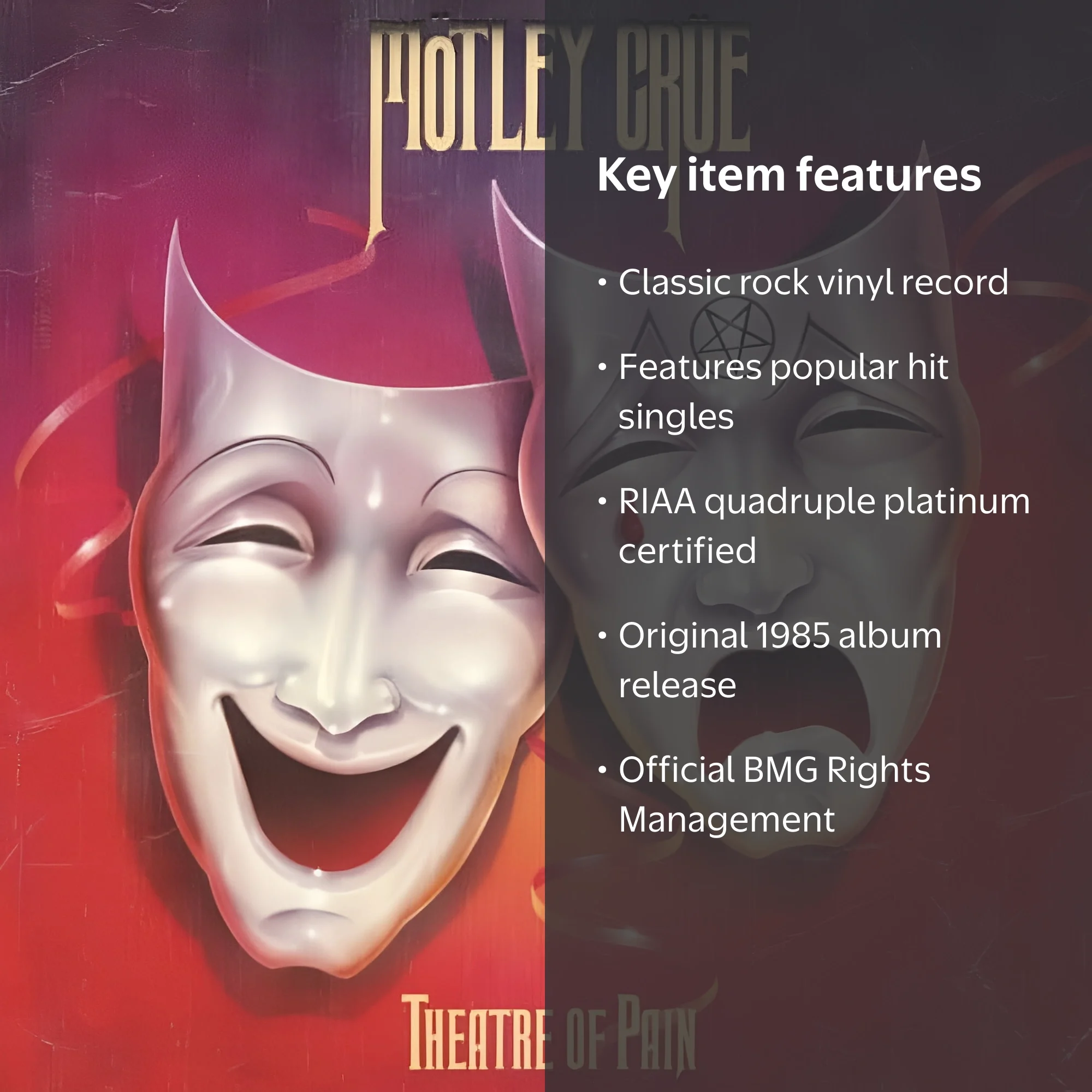 Motley Crue - Theatre Of Pain - Music & Performance - Vinyl
