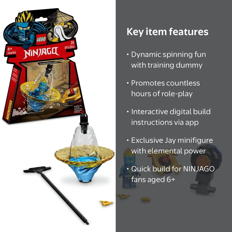 LEGO NINJAGO Jay's Spinjitzu Ninja Training 70690 Building Kit for