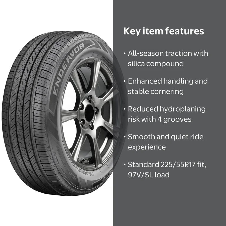 Cooper, Passenger Tire, 225/55R17 97V, All Season Performance