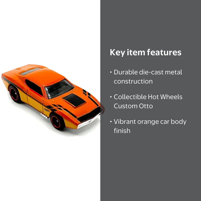 Hot Wheels Custom Otto Diecast Car (Orange) (No Packaging