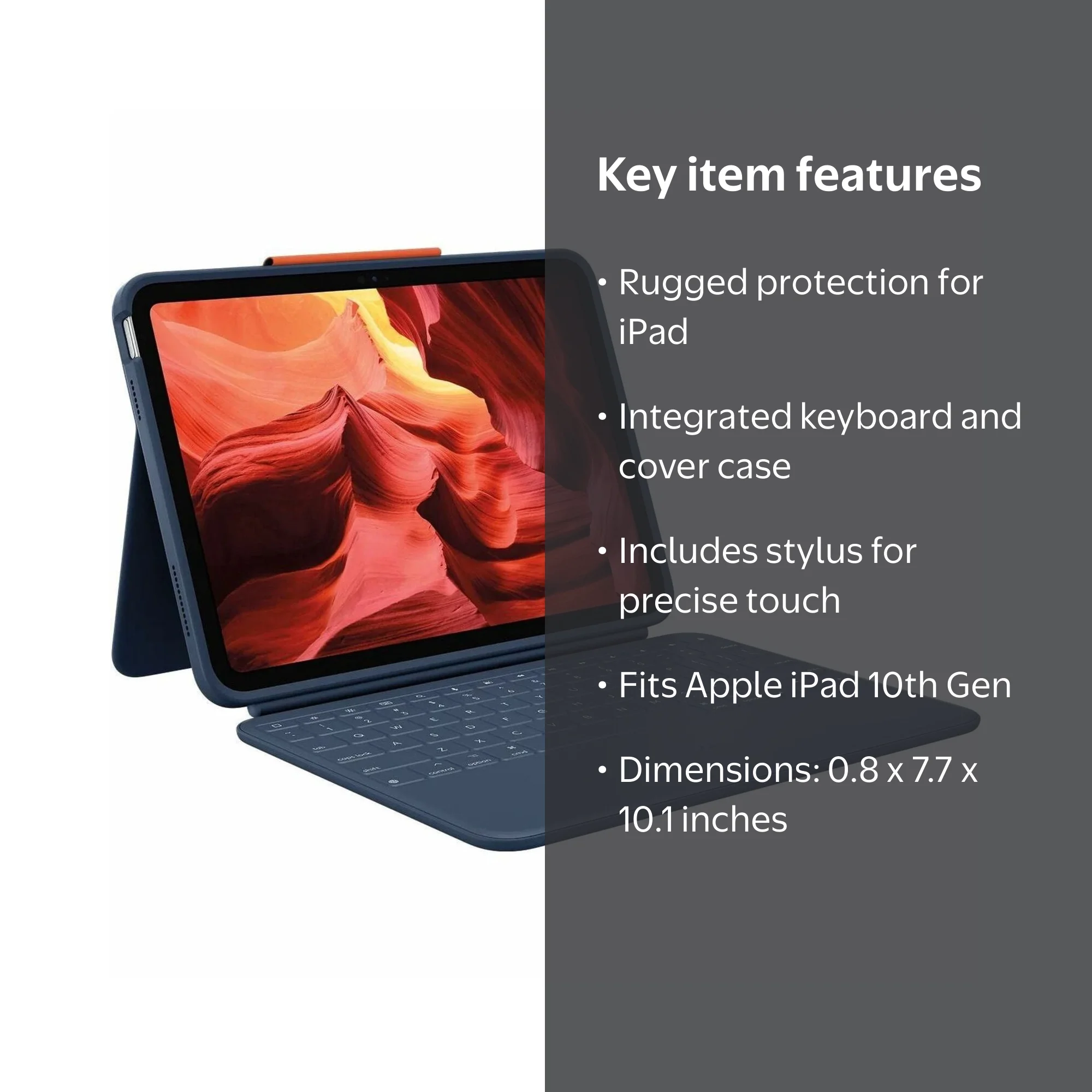Logitech Rugged Combo 4 Keyboard Cover Case for Apple iPad (10th