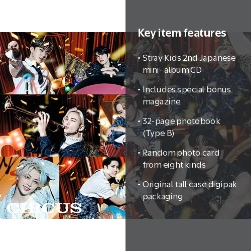Stray Kids - Circus - V B - CD w/ Magazine, 32pg Photobook & Photo