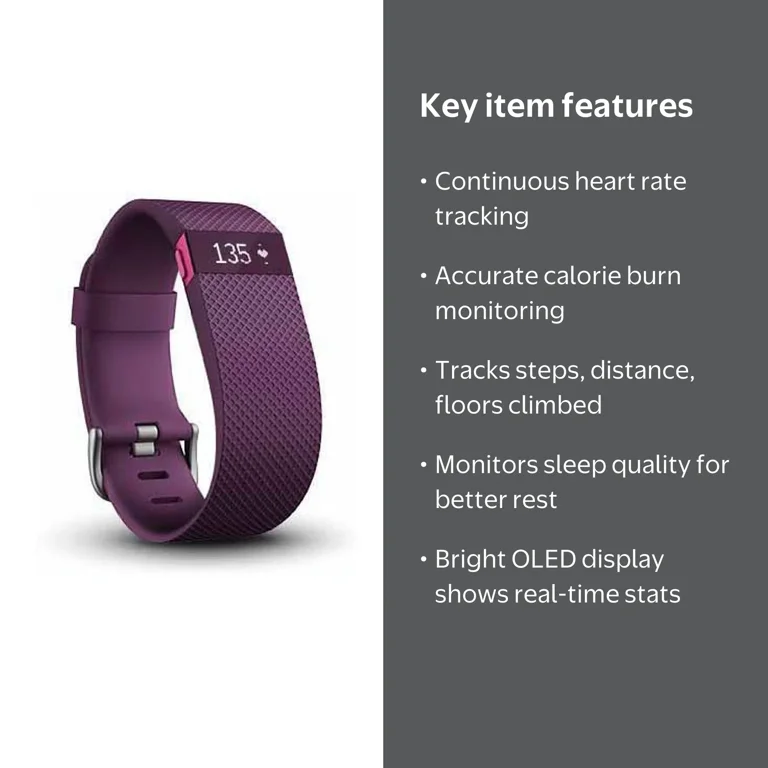 Fitbit Charge HR Heart Rate + Activity Wristband - Walmart.com