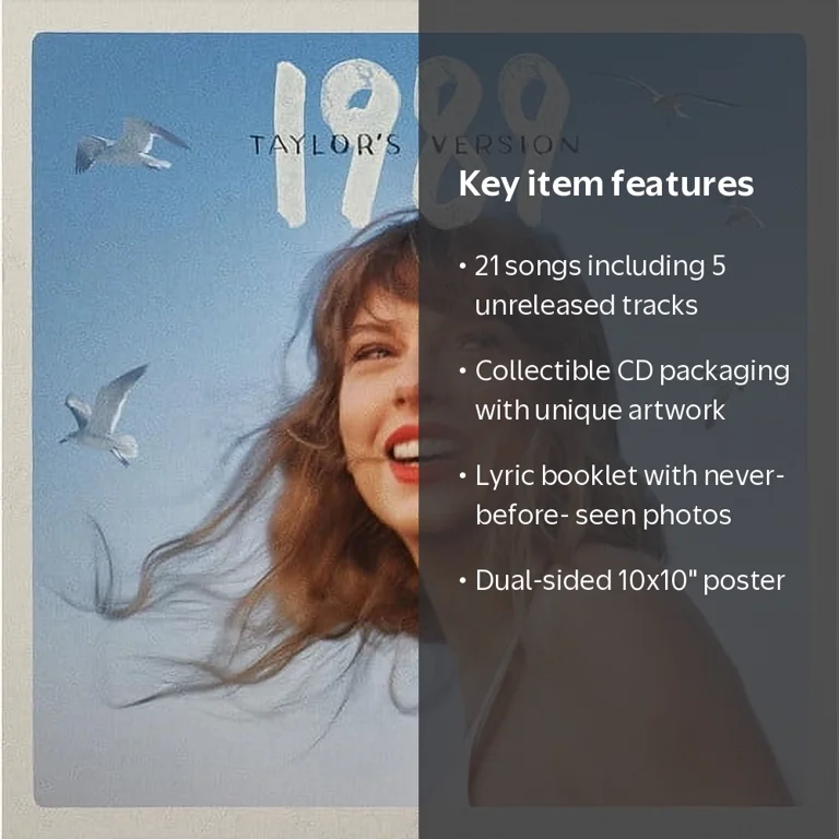 Taylor Swift - 1989 (Taylor's Version) Music CD with Bonus Tracks