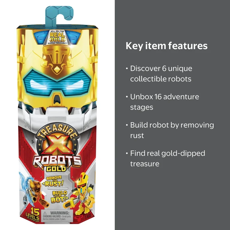Treasure X Gold Robots - Discover, Build and Collect 6 Unique