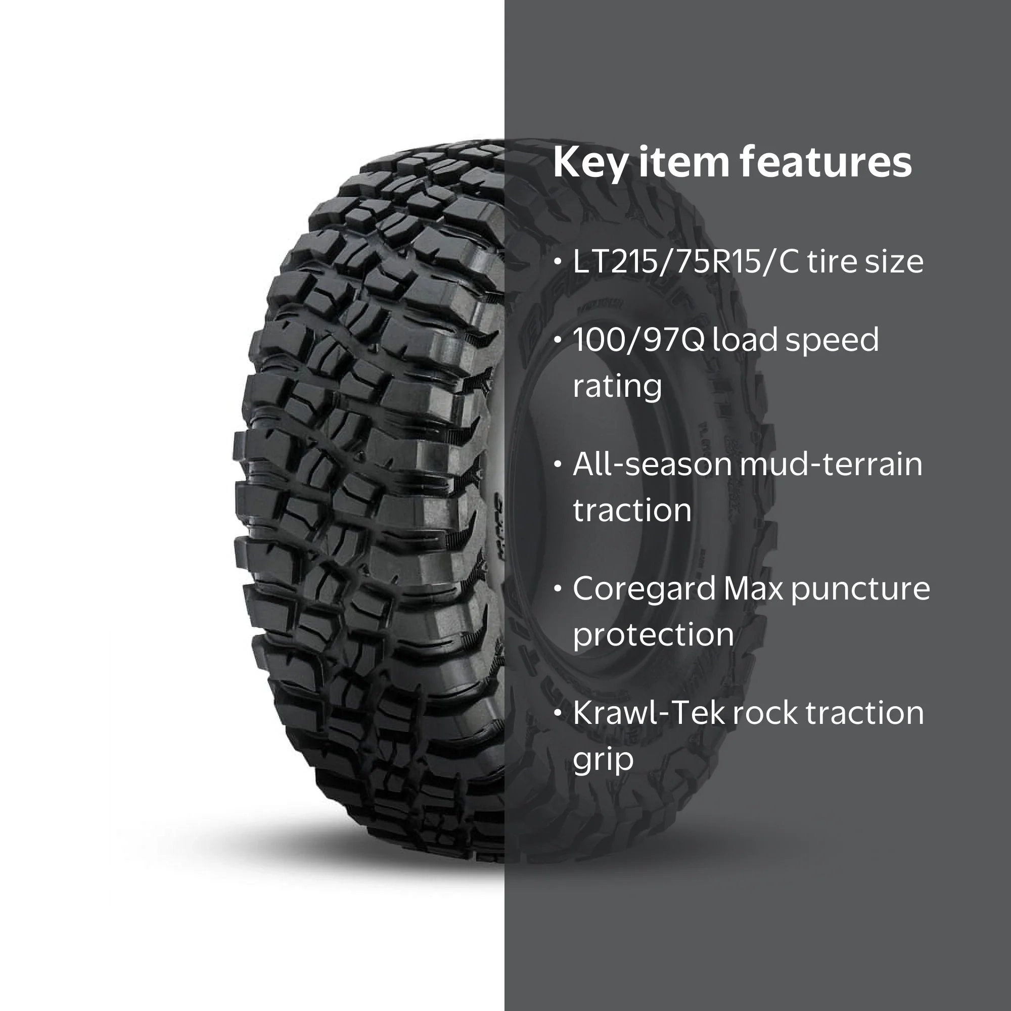 BFGoodrich Mud-Terrain T/A KM3 All-Season LT215/75R15/C 100/97Q