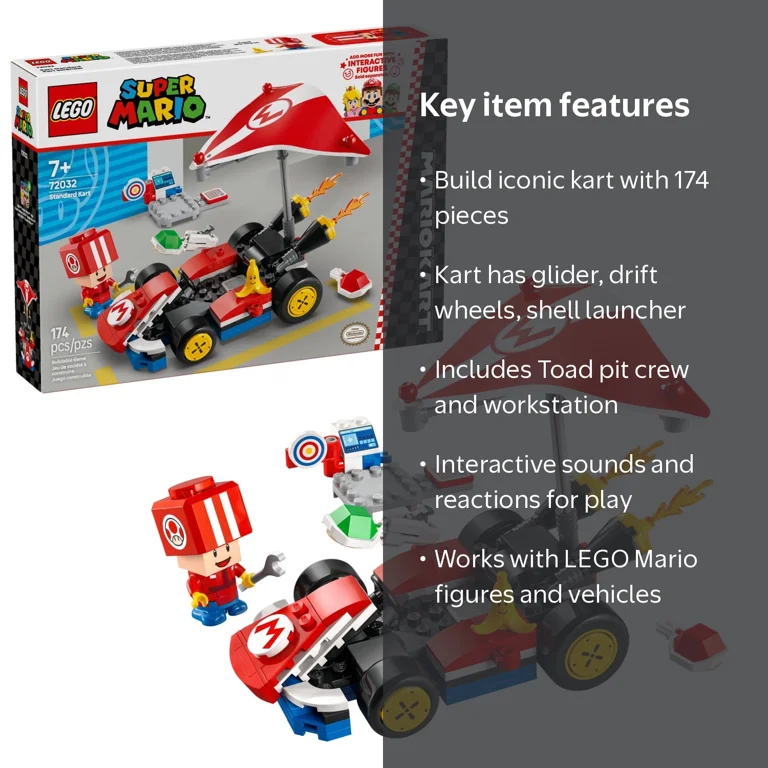 LEGO, Mario Kart Standard Kit, Multicolor, 174 Pieces - Walmart.com