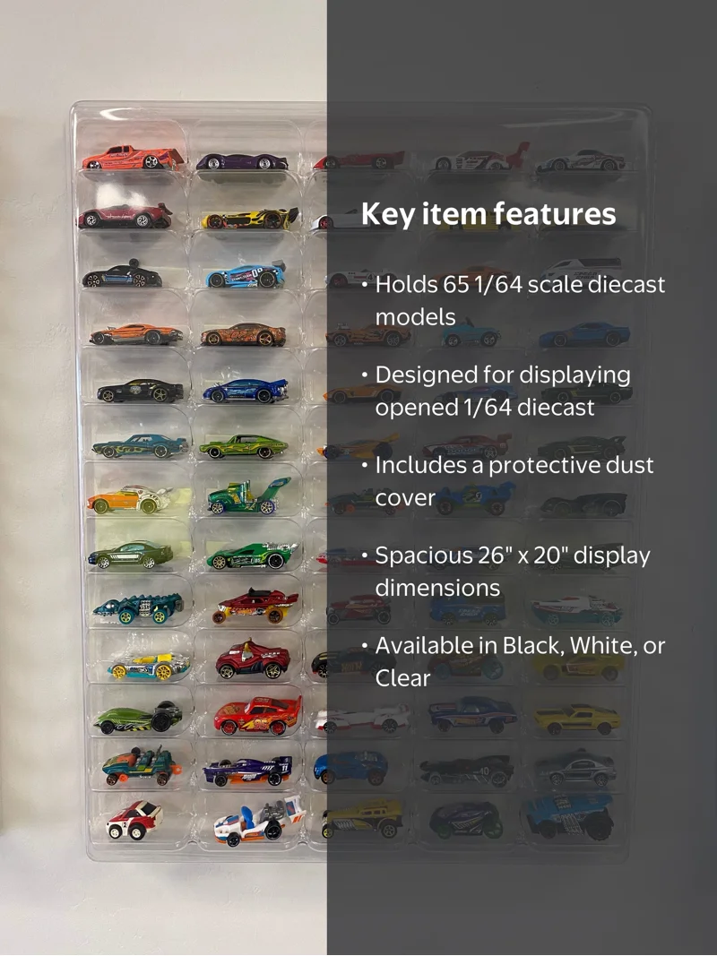 1/64th Scale Die-Cast Display Case by Mascar Displays (Hot Wheels