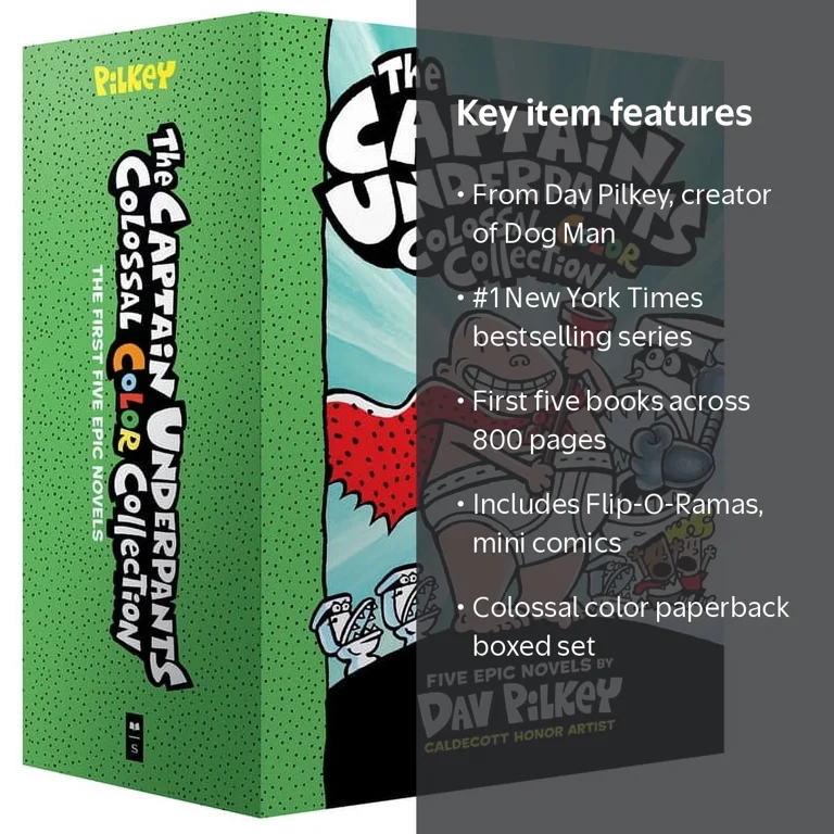 Dav Pilkey, Boxed Set, Captain Underpants #1-5, Full-Color