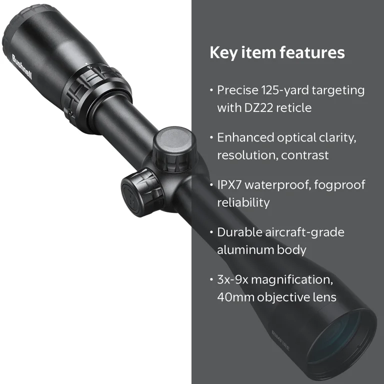 Bushnell Rimfire Optics 3x-9x 40mm DZ22 Riflescope with Enhanced