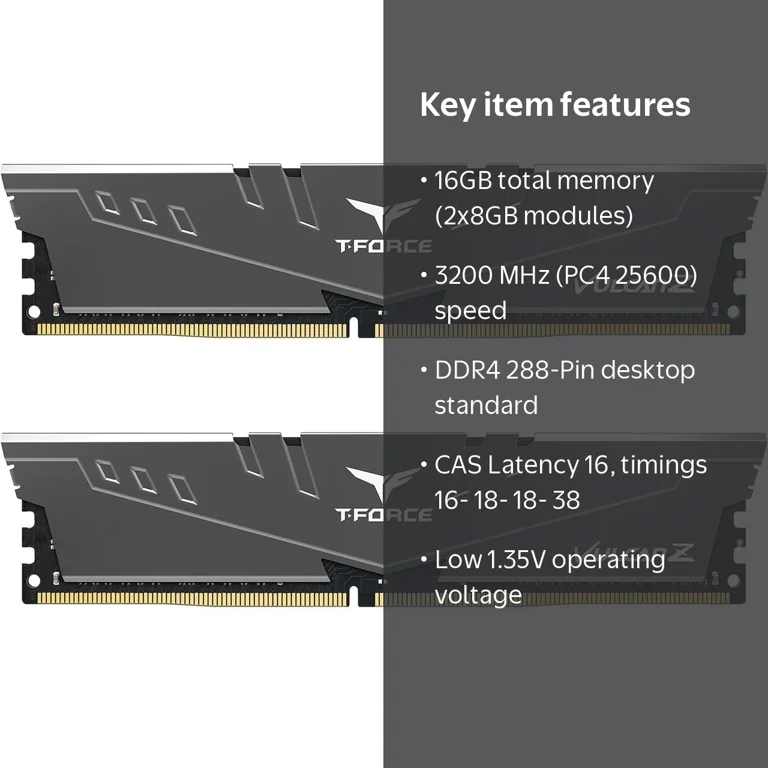 TEAMGROUP, Desktop Memory, Multicolor, 16GB (2 x 8GB), DDR4 3200