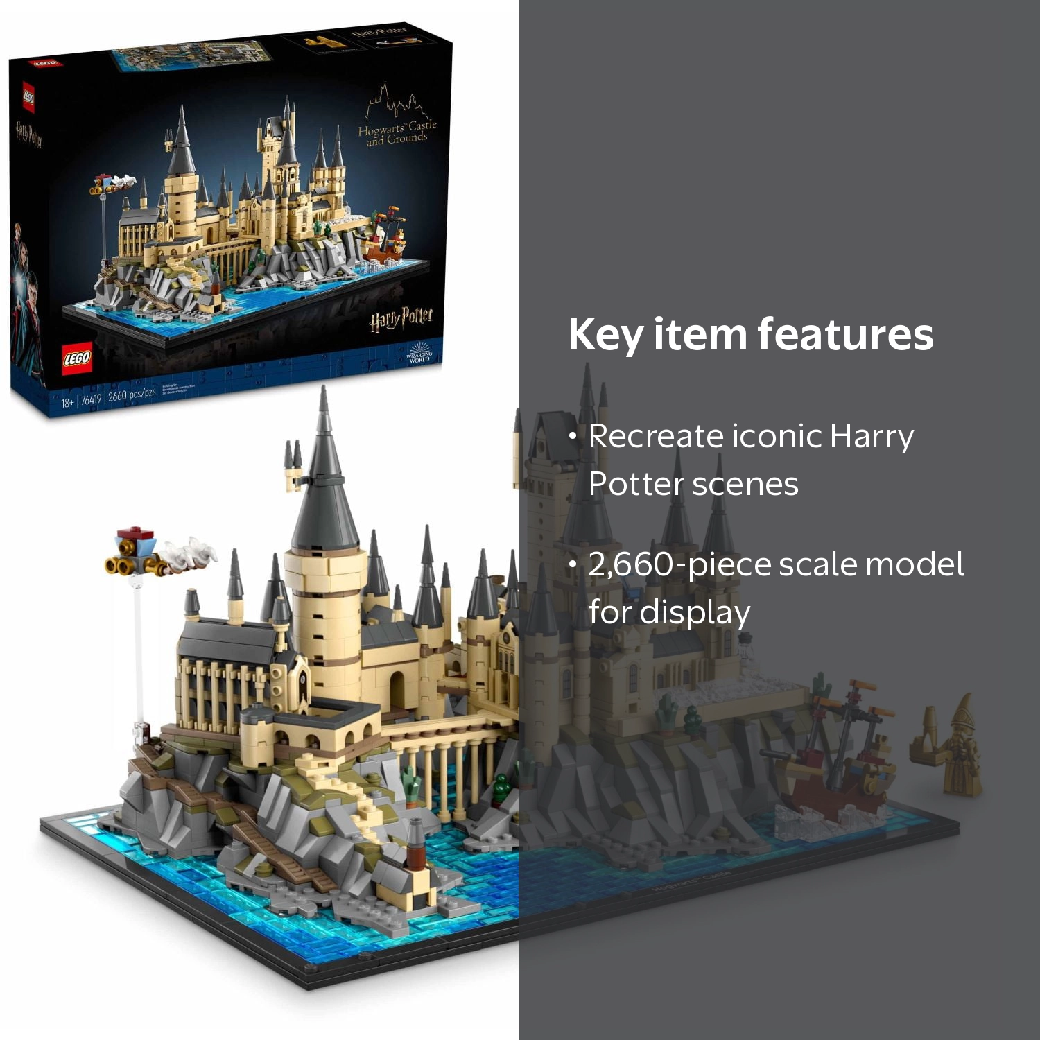 LEGO, Building Set, Harry Potter Hogwarts Castle and Grounds 76419