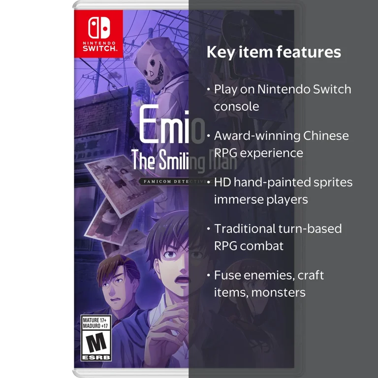 Emio The Smiling Man Famicom Detective Club (Nintendo Switch