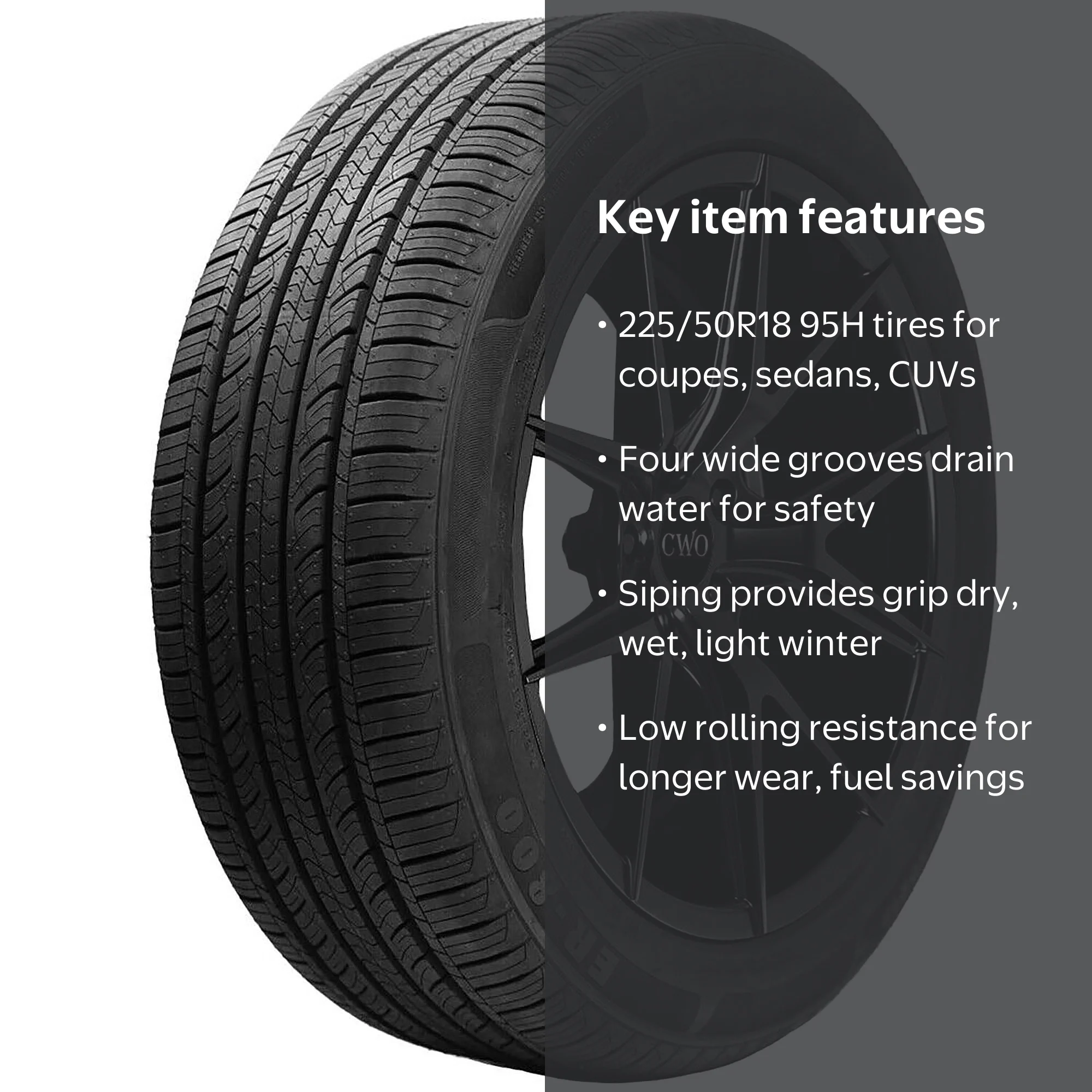 Advanta ER800 All Season 225/50R18 95H Passenger Tire - Walmart.com