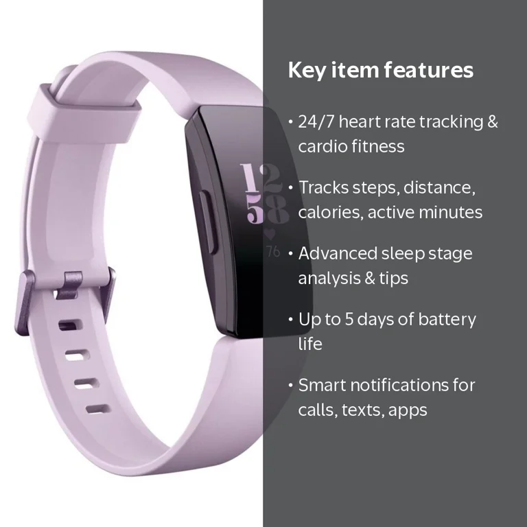 Fitbit Inspire HR, Fitness Tracker with Heart Rate, Sleep Monitor