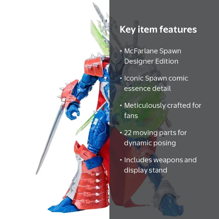 McFarlane Toys Manga Spawn Mega Figure with 22 Moving Parts and