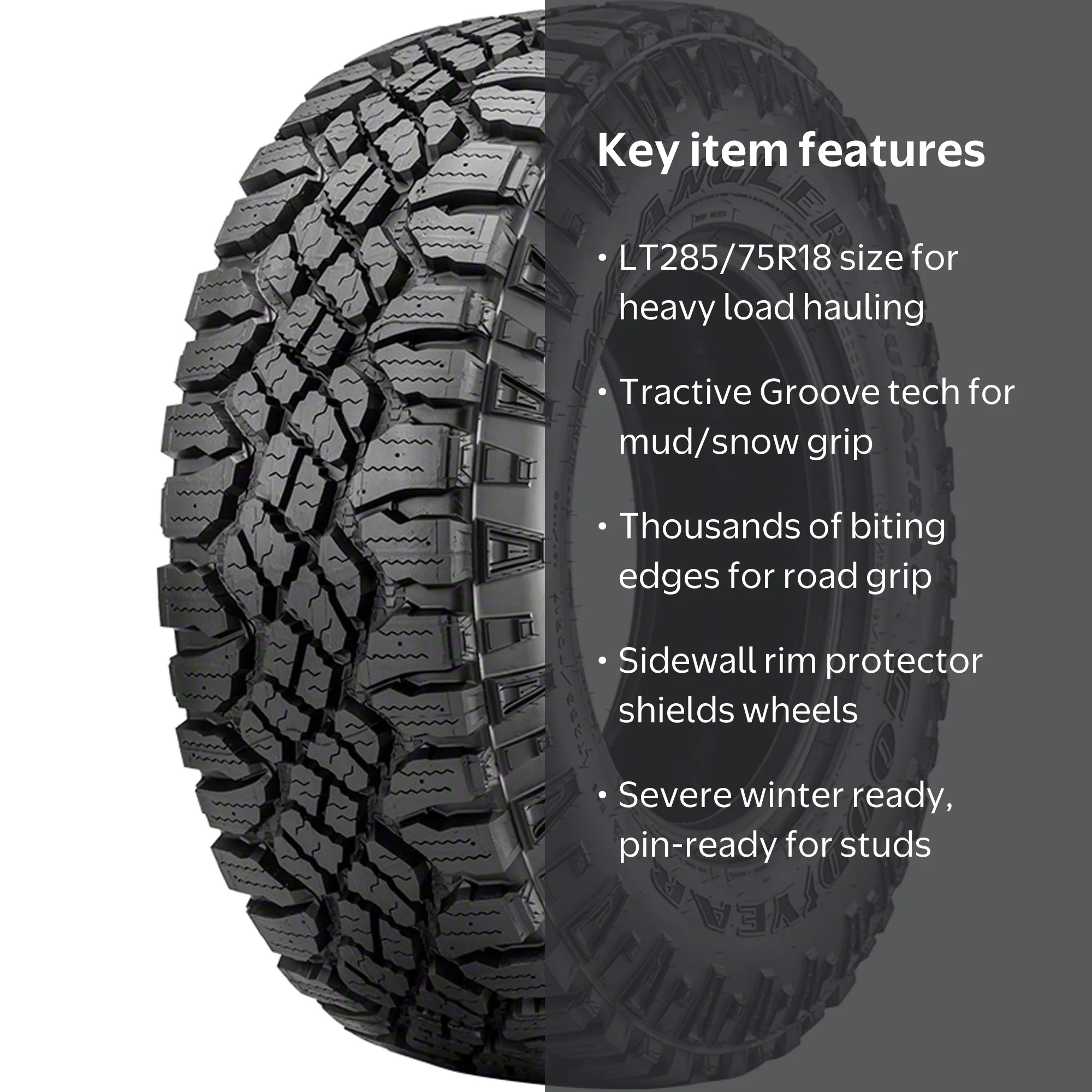 Goodyear Wrangler DuraTrac LT285/75R18 129/126Q E Rugged Terrain