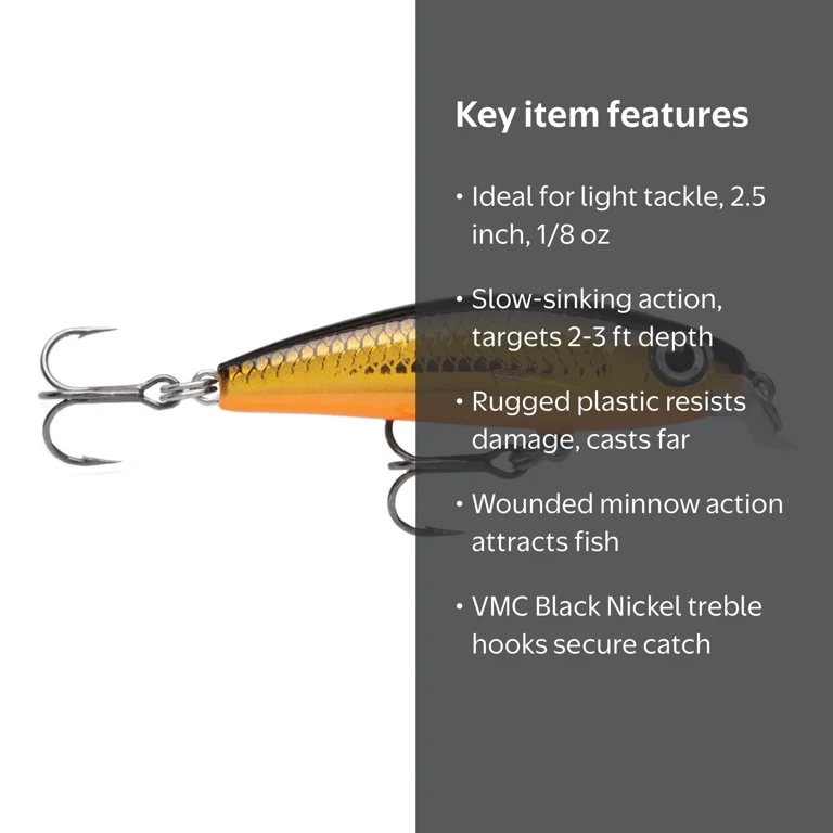 best rapala lures for night fishing Countdown Elite 55 / Gilded Rainbow Trout Twitch it on top or retrieve it as a shallow runner Rapala DT 12 Crankbait Parrot