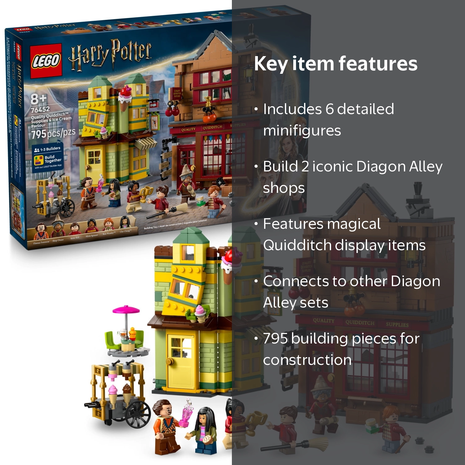 LEGO, Kids Toy, 76452, Diagon Alley Building Set for Boys and