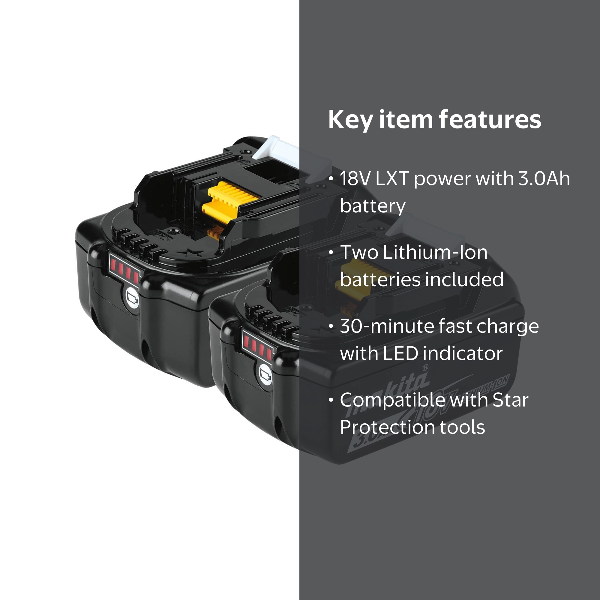 Makita 18V LXT 3.0Ah Battery (2 Pack) - Walmart.com