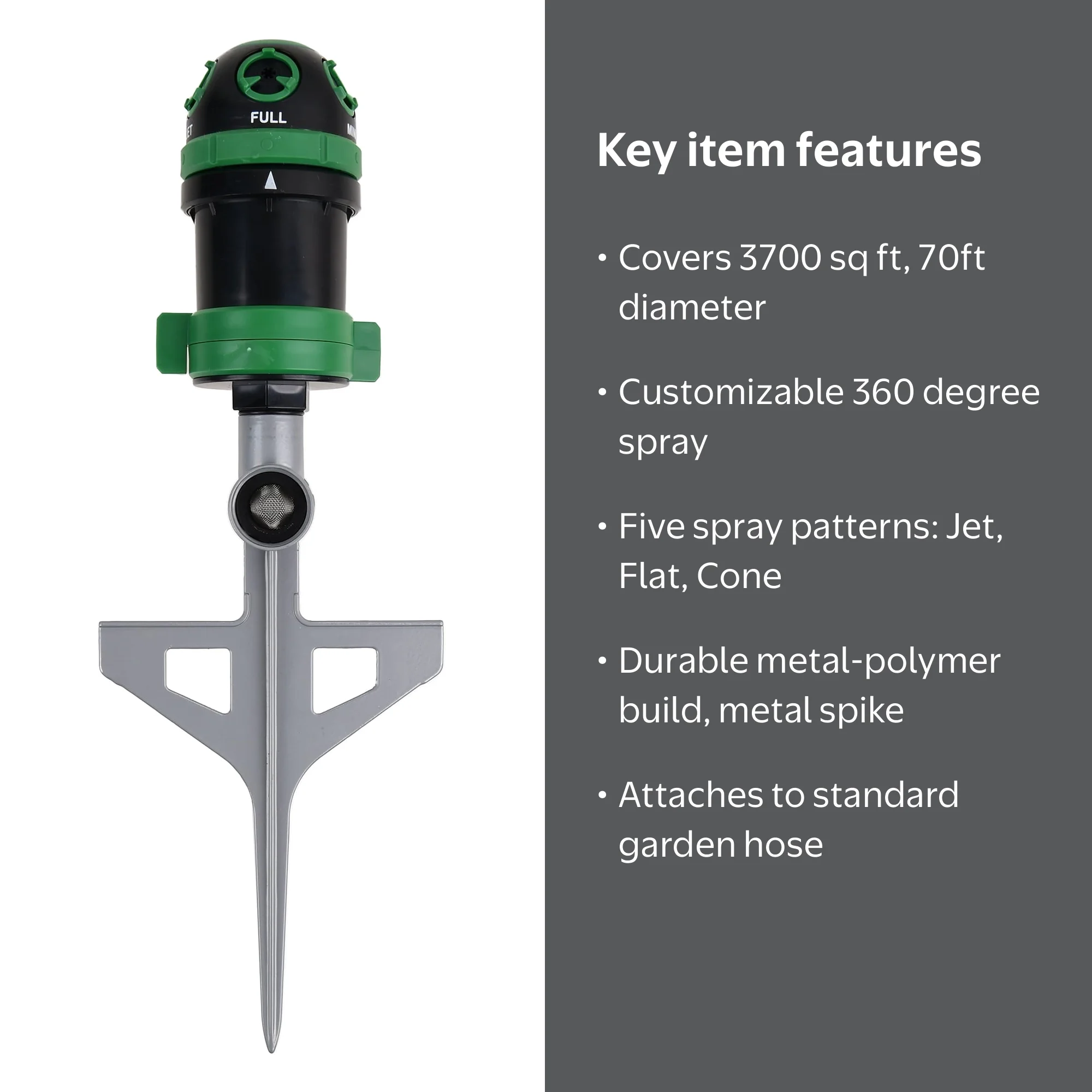 Expert Gardener 3700 Sq ft Pulsating Spike Gear Drive Lawn
