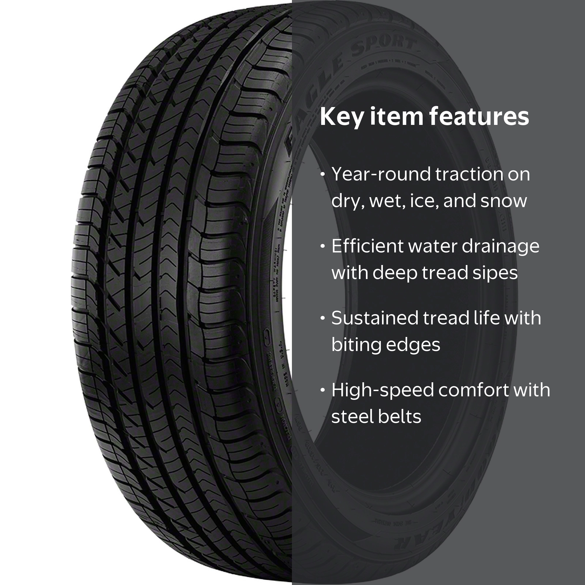 Goodyear Eagle Sport All-Season Tire - 235/55R17 99W Passenger