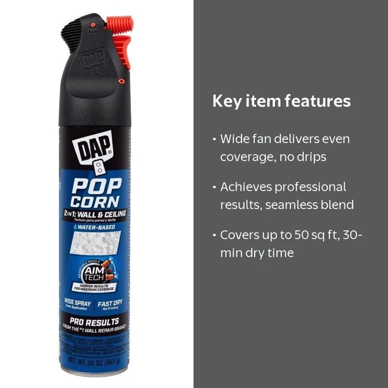 DAP, Water Based Wall and Ceiling Texture Spray, 20 oz, White