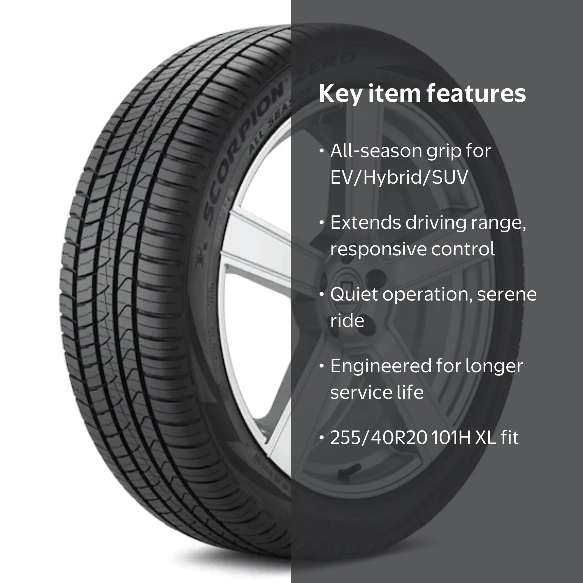 Pirelli Scorpion Zero All Season 255/40R20 101H XL Tire for CUVs