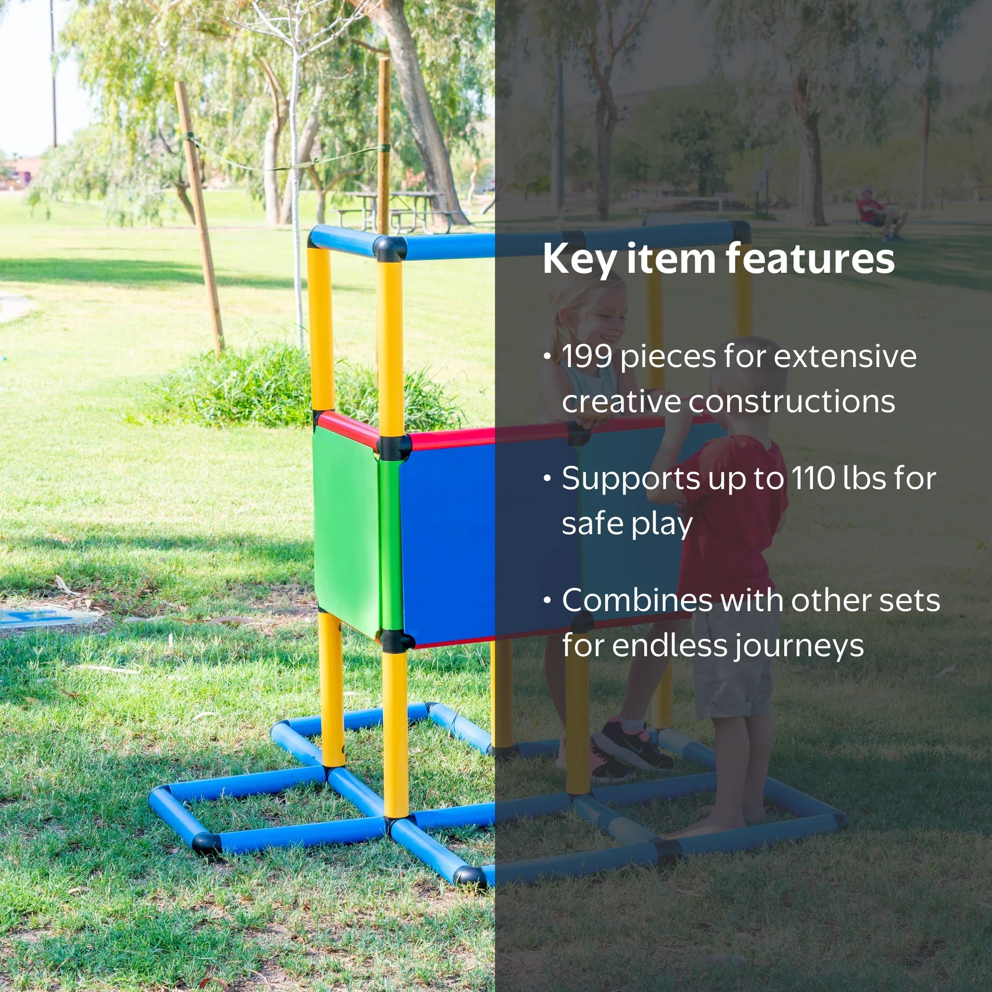 Funphix Fort Building Kit for Kids, Indoor and Outdoor Playset