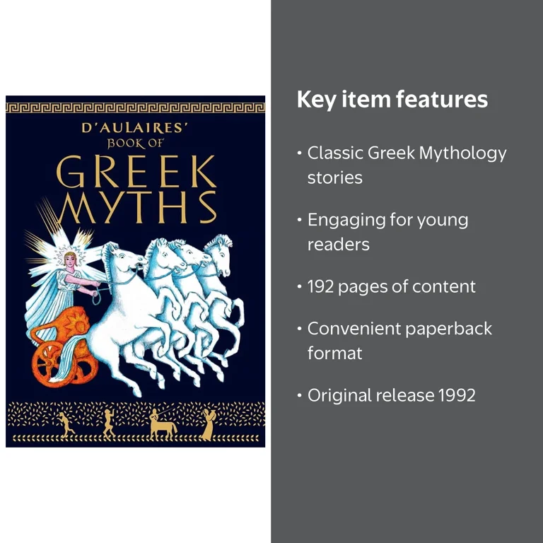 D'Aulaire's Book of Greek Myths, Paperback, 208 pages, Illustrated