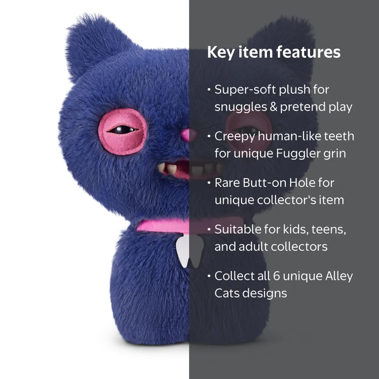Fuggler Alley Cats 9 inch (Cheezee), Funny Ugly Monster Stuffed