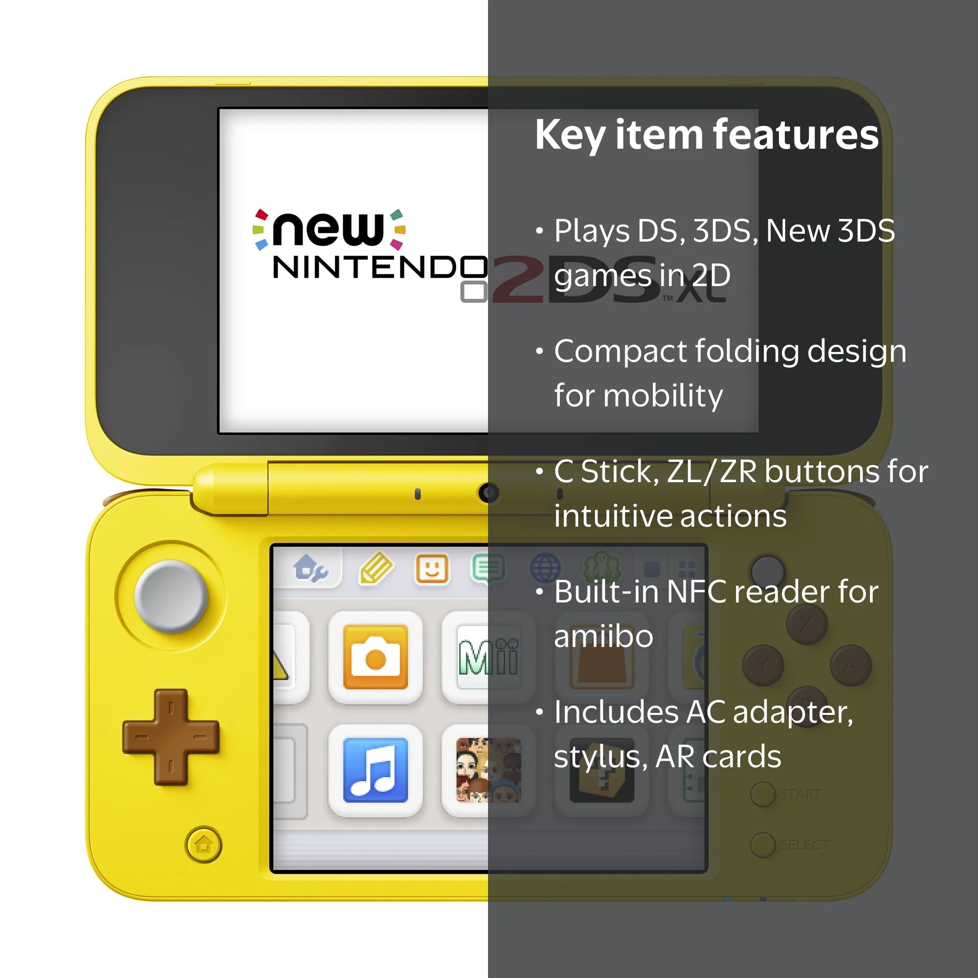 Nintendo 2DS XL Yellow Pikachu Edition - Walmart.com